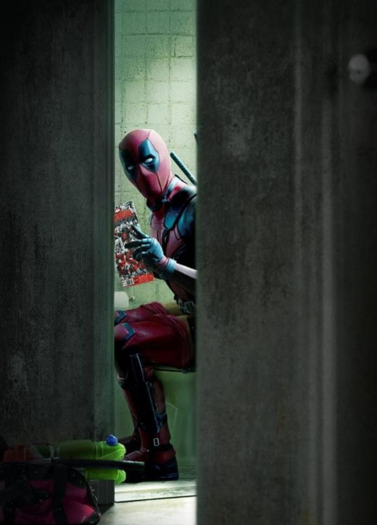 Deadpool on toilet