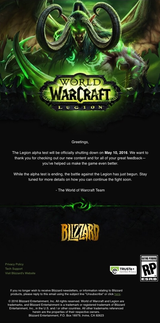 LEGION Alpha Email