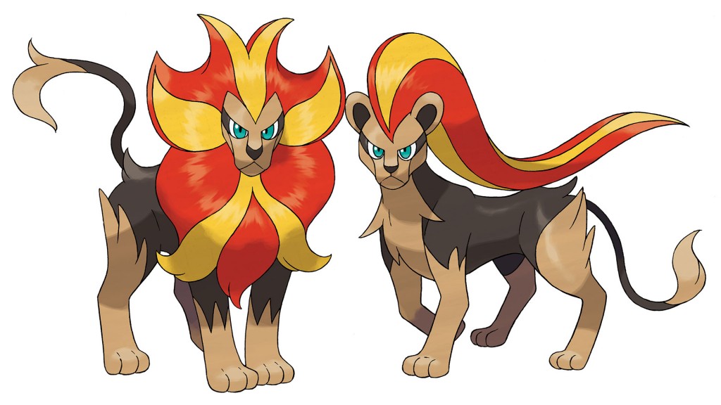 Male (left) and Female (right) Pyroar
